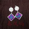 Pendientes Vintage Bordados Hechos a Mano de Estilo Étnico de Moda con Borlas Pequeñas, Joyería de Plata Miao de Yunnan, Color Blanco, Tamaño 41