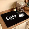 Tapete antiderrapante e antivibração para máquina de café mais vendida no exterior, tapete absorvente de água e secagem rápida de terra de diatomáceas, tapete de isolamento térmico de mesa, disponível para dropshipping