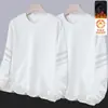 Moletom masculino 2025 outono estilo americano solto manga longa gola redonda forrado de fleece sportswear pullover jaqueta pesada moderna versátil