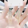 Aretes Coreanos Elegantes de Moda con Borla de Diamantes Completos para Mujer 2024 Nuevos Trendy Elegantes Versátiles Populares Aretes Ganchos para la Oreja Mayoreo