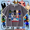 Nueva camiseta de manga corta para niños del juego de Roblox Animal Hospital, top moderno