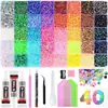 Bestseller transfronteiriço 3mm strass coloridos de resina com base plana, 40 cores strass jelly cor AB para DIY em roupas, nail art e decoração de celular