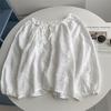 Blusa Jacquard Bordada Tridimensional Estilo Coreano con un Diseño Dulce, Cuello Redondo, Alta Calidad, Corte Holgado, Camisa Protectora del Sol para Mujer que Reduce la Edad