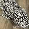 Cuerda de Algodón Trenzada Plana de Color Mixto Negro y Blanco Pequeña Fragante de 9 mm Hecha a Mano DIY Ropa Accesorios Textiles para el Hogar Cuerda de Algodón