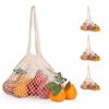 Haitao Recomienda Bolso de Playa de Malla Tejida con Hilo de Algodón Calado, Bolso de Malla Tejida, Bolso de Hombro de Mano de Algodón Ecológico para Compras