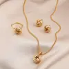 Collar Colgante Joyería de Nuevo Estilo Europeo y Americano Transfronterizo con Diseño Elegante, Pendientes de Lujo Ligero, Collar, Juego de Joyería de Perlas de Imitación