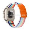 Adecuado para Correa de Apple Watch iWatch S12 Etiqueta de Cuero Bucle de Nailon Wild Trail Correa Ultra4