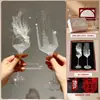 Par de Taças de Brinde para Casamento DIY Taças de Brinde para Casamento Taças de Pé Alto Conjunto de Caixa de Presente Presente de Casamento Kit de Materiais para Taças de Brinde