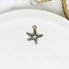 Accesorios de Joyería DIY Aleación de Oro K Colgante de Estrella de Mar con Goteo de Aceite Colgante para Pulsera Superventas Creativo Hecho a Mano