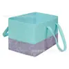 Bolsa Tote de Feltro Atacado Bloco de Cores Grande Capacidade Bolsa de Mão Feminina Bolsa de Armazenamento com Abertura Superior Durável Portátil