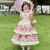 Design Original por Sheep Sheep SheepOde ao MorangoVestido de Princesa Estilo Lolita Pastoral Doce e Fofo