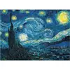 Comercio exterior al por mayor pintura de diamantes 5d Van Gogh pintura famosa Noche estrellada Diamante completo sala de estar dormitorio pintura decorativa diy Regalos de pintura de diamantes