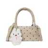 Bolso cilíndrico de moda con diseño coreano, bolso de mano de moda único y moderno de lunares, bolso bandolera tipo baguette versátil