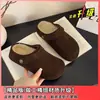 Pantuflas de estilo retro, con plataforma para aumentar la altura, forradas de felpa, de suela gruesa, tipo Birkenstock, sin cordones, colección de invierno 2026, pantuflas de algodón para exteriores para mujer, sin cordones