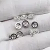 Espaçadores em Latão com Microincrustação em Formato de Pneu, Espaçadores Banhados a Ouro para Pulseira da Moda para Transmissão ao Vivo, Espaçadores Duráveis com Retenção de Cor, Cravejados com Diamantes Dourados e Prateados