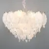 Candelabro de Lujo Ligero Estilo Francés para Dormitorio Principal 2025 Nuevo Flor de Cuatro Hojas Vidrio Elegante Sala de Estar Habitación de Niña Zhongshan