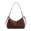Bolsa de Hombro Retro Coreana de Ante Simple para Otoño/Invierno, Bolso de Mano Cruzado Simple de Felpa tipo Dumpling