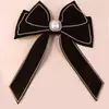 Nuevo Clip de Resorte Flocado Gran Lazo Accesorios para el Cabello Fresco Diario Combinable Fritillaria Pedrería Parte Posterior de la Cabeza Elegante Pasador
