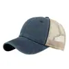 Gorras de Béisbol Transpirables de Malla de Algodón Lavado al por Mayor Transfronterizas, Gorras de Sol Transpirables para Mujer, Gorras con Visera de Verano, Gorras de Moda para Hombre