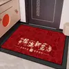 Felpudo festivo y auspicioso de estilo chino para inauguración de casa, alfombra roja para casa nueva, alfombra antideslizante y resistente a la suciedad para entrada de casa