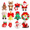 Llavero de Papá Noel de dibujos animados, accesorios de bricolaje, hecho a mano, crema, pegamento, joyería, diseño de escena de muñeca, regalo