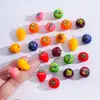 Pendente Divertido de Frutas 3D em Resina Simulação Acessórios para Colar Chaveiro Pintados à Mão Pingente Decorativo