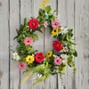 Guirlanda de Flores Silvestres Simuladas Primavera e Verão Guirlanda Simulada Suprimento Transfronteiriço Porta da Frente da Casa Parede Lareira Parede Janela Pendentes
