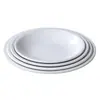 Plato Blanco de Melamina para Cocina de Restaurante, Plato Redondo para Hot Pot, Plato Creativo, Plato Comercial para Guarnición de Comida Occidental