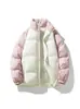 Invierno Nuevo Estilo 2026 Cuello Alto Chaqueta de Algodón Jinjiang Ropa de Algodón Relleno Hombres Color Americano Bloque de Color Cuello Alto Ropa de Algodón Ropa de Invierno para Parejas
