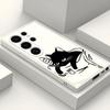 Funda de Silicona para Teléfono de Gato Perezoso Linda para Mujer, Estilo Nicho, Adecuada para Samsung S22/S23 Ultra, Funda Suave Anti-Caídas