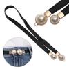 Doce Pérola Dupla Cinto Com Cinto Fino Vestido Decorativo Feminino Moda Simples Cinto Fivela Elástica Cobertura Da Cintura Feminina
