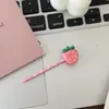 Clip de una palabra suave y lindo de fresa KT Corazón girly Rosa encantador Suave Dulce Flequillo Lateral Clips para el pelo Accesorios para el cabello de dibujos animados
