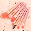 Maioli Juego de 8 Brochas de Maquillaje Suaves para el Cabello Polvo Iluminador Rubor Brocha para Cejas Brocha para Labios Juego Completo Herramientas de Maquillaje