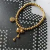 Pulseira de Contas Ouro Rosé com a Letra "F" para Mulheres, Pingente de Design de Nicho Levemente Luxuoso, Joia de Aço Titânio, Pulseira de Moda de Alta Qualidade