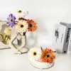 Flor artificial de crisantemo solar de un solo tallo decoración del hogar materiales de arreglo floral hechos a mano fotografía de boda fondo de pared de flores accesorios de flores artificiales