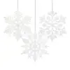 Floco de Neve de 10cm Confeitos Plásticos Decoração de Árvore de Natal Suprimentos Enfeites Pendurados Fabricante Atacado Decorações de Natal Douradas