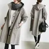 Gabardina casual de otoño para mujer, longitud media, talla petite, nuevo modelo 2020, elegante, entallada en la cintura, 8 colores, 8 tallas, manga larga