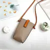 Bolso Cruzado para Teléfono Móvil Transfronterizo para Mujer, Estilo Ins, Bloques de Color de Gama Alta, Bolso Cuadrado Pequeño Vertical de Hombro, Mini Bolso para Teléfono Móvil de PU, Personalizable