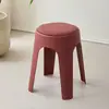 Bancos de Plástico Apilables, Taburetes Redondos con Funda Suave, Bancos de Repuesto para Comedor, Aptos para Almacenamiento en Casa, Estilo Vintage, Taburetes Altos Sencillos