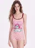 Traje de baño de alta gama, lindo y elegante para niñas jóvenes, con un diseño modesto de corte bajo con cuello halter y estilo de una pieza con espalda cruzada, adecuado para entrenamiento en piscina y competiciones.