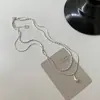 Diseño Francés de Nicho, Cadena de Clavícula de Doble Capa con Gota de Agua de Moda y Sencilla Estilo Ins Collar Personalizado de Gama Alta para Mujer