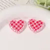 Contas de amor xadrez de acrílico transparente chaveiro DIY corda para celular bolsa de sapato caneta com contas acessórios atacado