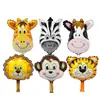 Globo de película de aluminio globo de cumpleaños infantil decoración de fiesta infantil juguete infantil de mano de dibujos animados ayuda mini globo de animal