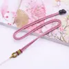 Cordón de Nudo de Piña Dorado Ajustable Accesorios con Colgante de Jade Tejido a Mano Cordón de Collar Cuerda para Puesto Callejero Venta al por Mayor
