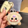 Fofo Plush de Imitação de Pelo de Coelho Rex Bola de Carvão Pequena Chaveiro Pingente Acessório de Bolsa Boneco Desenho Animado Chaveiro de Carro