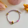 Pulsera de Cuerda Colorida para Rezos Diarios Rosa 2025 Nueva Pulsera Tejida a Mano Joyería para Mujeres Adultas Cuerda de Mano Regalo Lindo