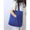 Bolsa Tote Grande de Tecido Literário e Artístico Fresca para Venda por Atacado Bolsa de Mamãe Casual Multicor Xadrez Leve Portátil Bolsa de Ombro Feminina