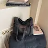 Bolso de mezclilla para mujer, nuevo de verano y otoño, estilo vintage simple de Hong Kong, bolso de hombro de lona, bolso cruzado casual para estudiante, transfronterizo