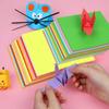 Materiales de Papel de Colores para Manualidades Infantiles para Hacer Kits de Origami Cuadrados con Grullas de Papel y Rosas para Jardín de Niños