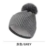 Chapéu de Lã com Fio Cardado Novo Outono e Inverno Europeu e Americano, Chapéu de Tricô com PomPom Único Amigo da Pele e Quente, Chapéu de Puxar Moderno e Versátil